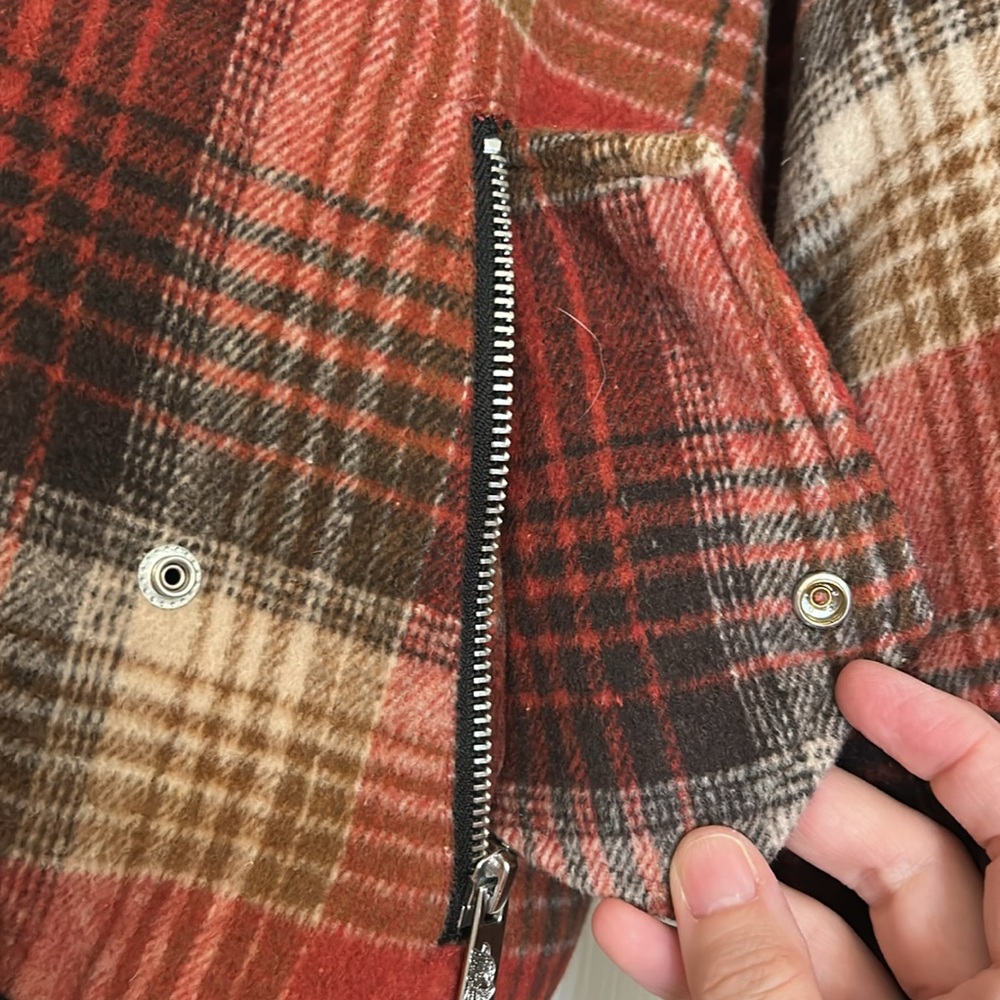 Darc Sport Red Plaid Bomber Jacket - Picture 9 of 14
